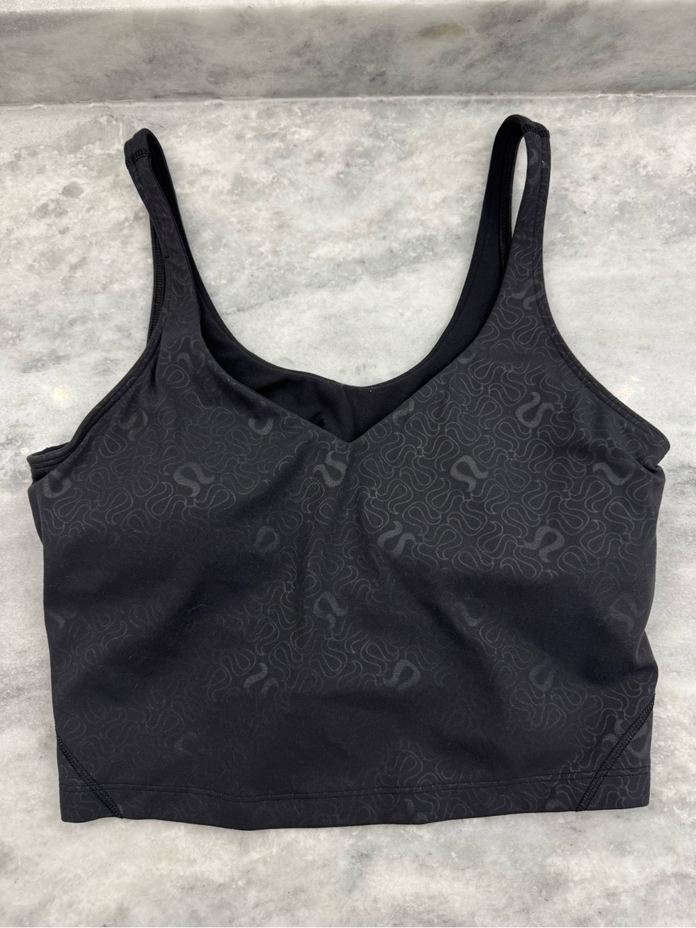 lululemon athletica Black Tonal-Pattern Sports Bra